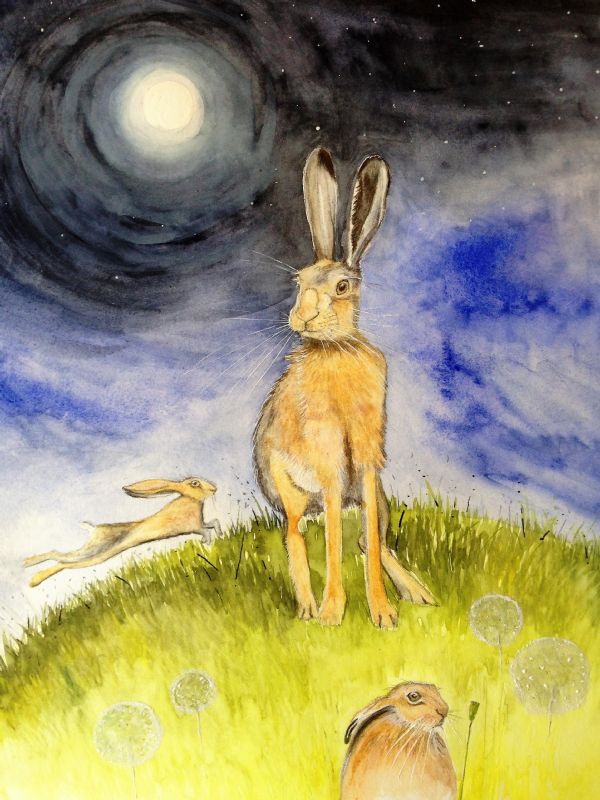 Hare in moonlight jacqueline tee